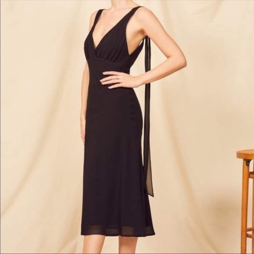 Reformation black dress Venezia